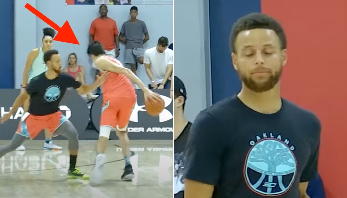 La superstar NBA des Golden State Warriors, Stephen Curry, a déjà fait la rencontre du rookie star de l'Oklahoma City Thunder, Chet Holmgren, qui l'avait humiliée à son propre camp