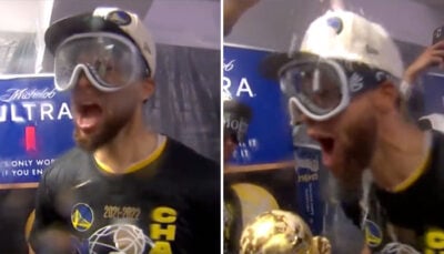 NBA – Déjà complètement bourré, la punchline de Steph Curry après le sacre !