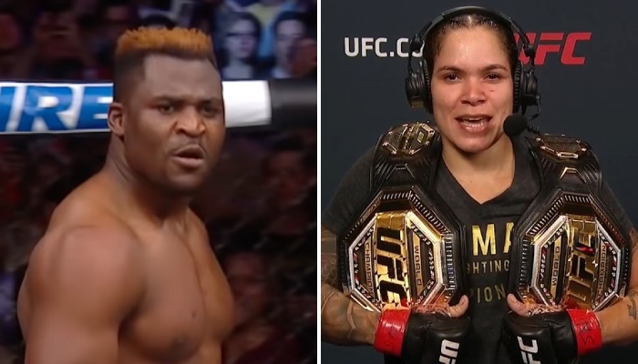 Francis Ngannou et Amanda Nunez, deux champions UFC