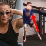 À 61 ans, Jean-Claude Van Damme dégomme un combattant UFC en pleine tête ! (vidéo)