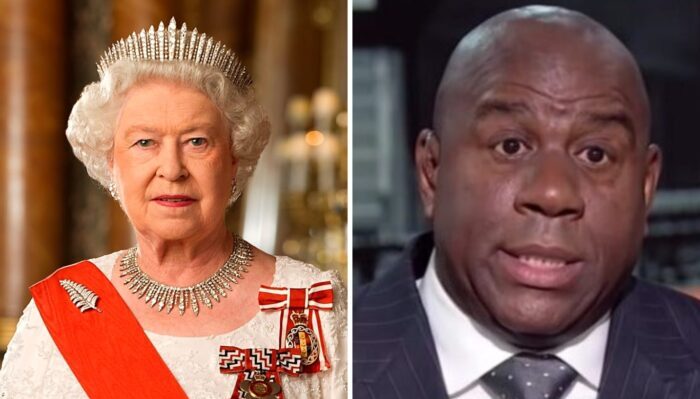 Elizabeth II et Magic Johnson