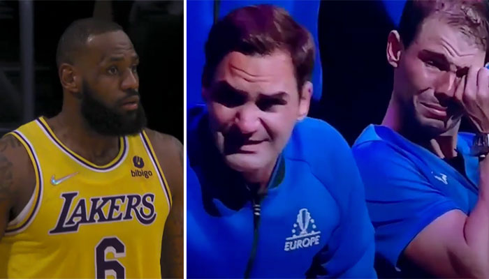 LeBron réagit à la séquence déchirante entre Federer et Nadal !