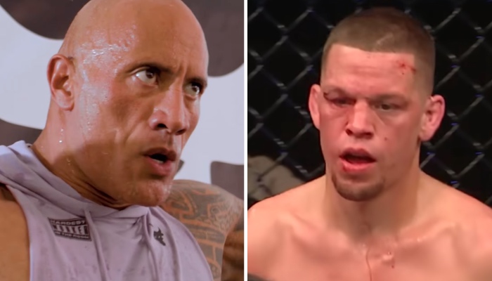 Le combattant Nate Diaz s'est payé la tête de The Rock avec une violente attaque juste avant l'UFC 279