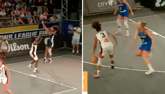 Eve Wembanyama avec l'équipe de France 3x3