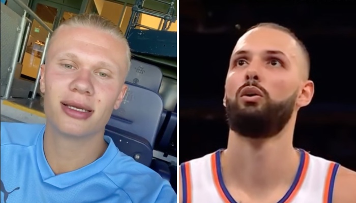 La star NBA française des New York Knicks, Evan Fournier, a posté un message viral sur Twitter suite au carnage provoqué par Erling Haaland lors du derby de Manchester