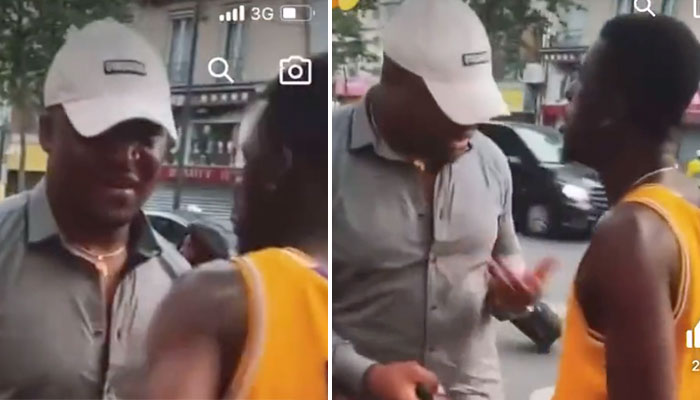 Francis Ngannou de l'UFC s'embrouille avec un fan dans la rue