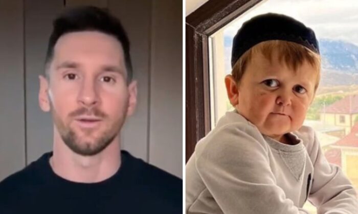 Lionel Messi et Mini Khabib Hasbulla Magomedov