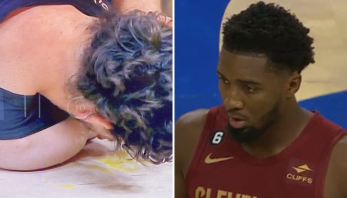 Un joueur NBA des Cleveland Cavaliers a laissé échapper du liquide jaune suite à une chute, provoquant la stupeur des fans