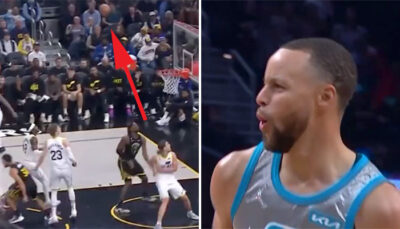 NBA – Bouillant, le tir dingue et ultra-insolent de Steph Curry en plein match !