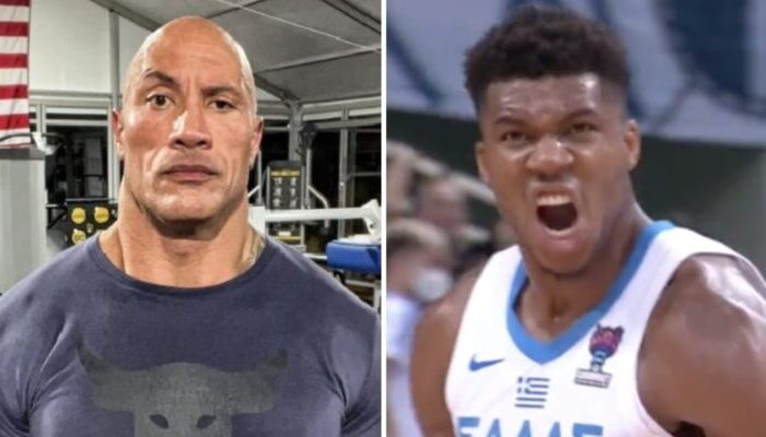 Dwayne Johnson et Giannis Antetokounmpo