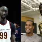 NBA – Les images virales du géant Tacko Fall (2m29) avec les joueurs de Liverpool !