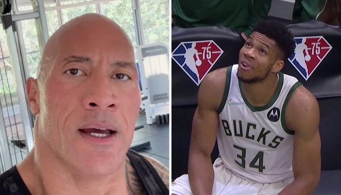 NBA The Rock et Giannis Antetokounmpo