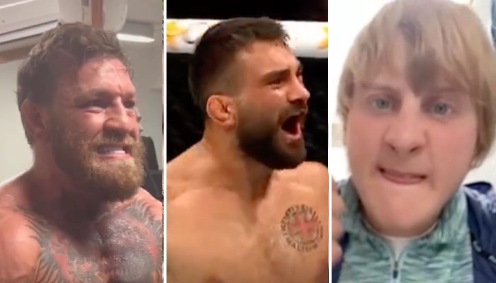 Paddy Pimblett, Conor McGregor et Benoit Saint-Denis