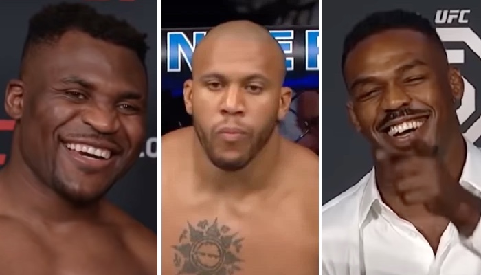 Francis Ngannou, Ciryl Gane et Jon Jones