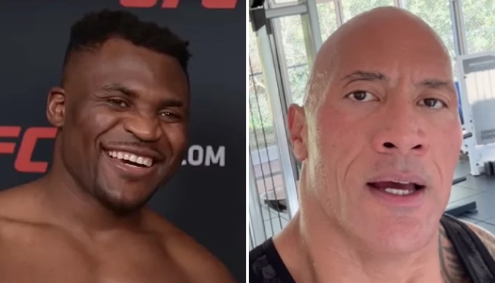 Francis Ngannou et The Rock