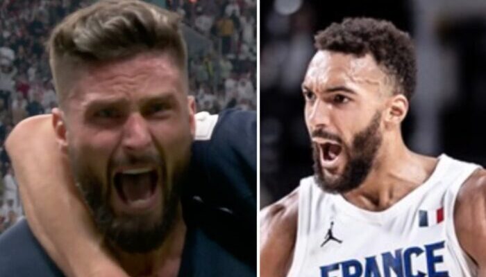 Olivier Giroud et Rudy Gobert