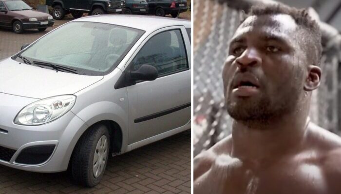 Francis Ngannou et une Twingo