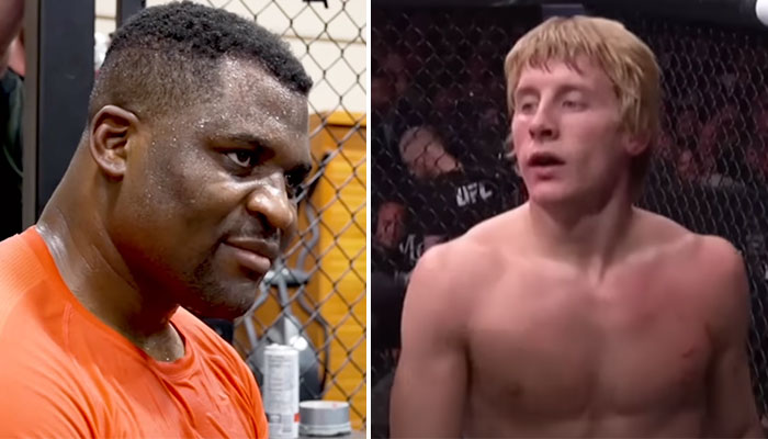 Francis Ngannou et Paddy Pimblett de l'UFC