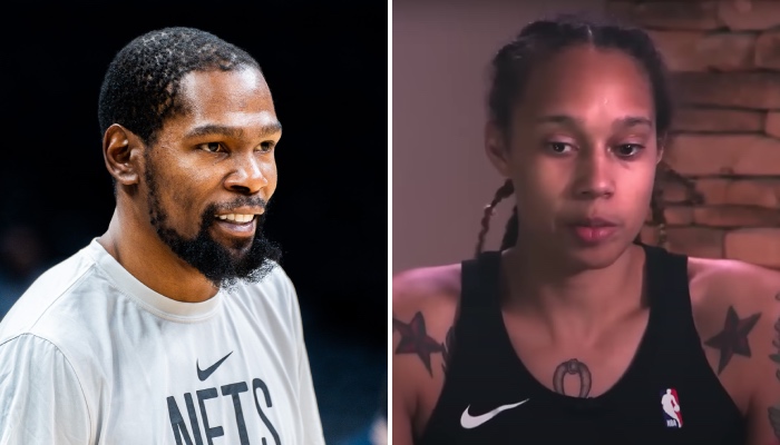 La star WNBA Brittney Griner, tout juste revenue de Russie, a retourné les réseaux avec une vidéo dont elle partage l'affiche avec la star NBA Kevin Durant