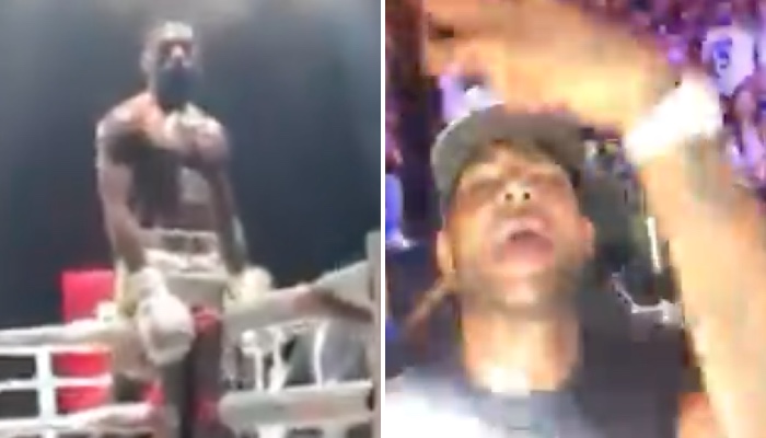 Booba a fond derrière Cédric Doumbé