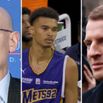 NBA – Le gros plan d’Emmanuel Macron et Adam Silver pour Victor Wembanyama !