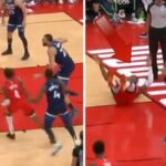 NBA – Rudy Gobert lâche un contre de mammouth, son adversaire (110kg) s’écrase au sol !