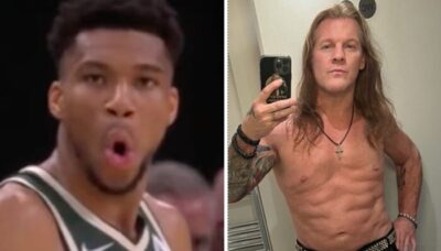 NBA – La photo dingue de Giannis Antetokounmpo (2m11) à côté de Chris Jericho (1m83, 102 kilos)