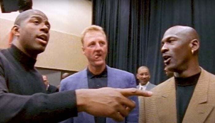 Magic Johnson, Larry Bird, Michael Jordan