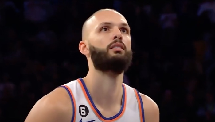 Le joueur NBA français des New York Knicks, Evan Fournier