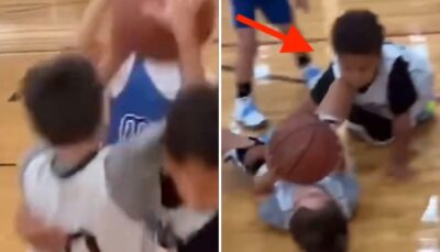 NBA – Snobé par un coéquipier, le fils d’une star, 4 ans, le plaque au sol ! (vidéo)