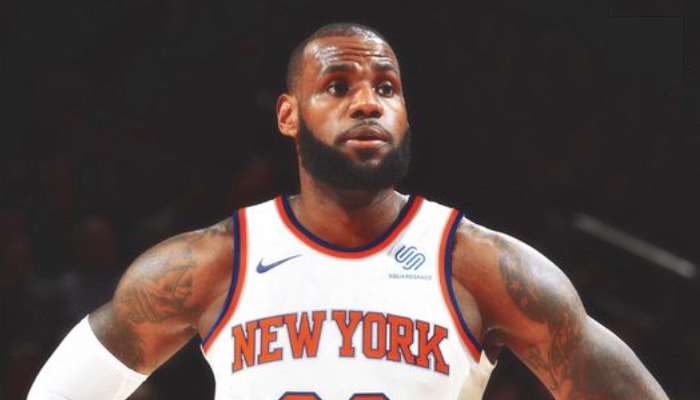 La superstar NBA LeBron James, ici sous les couleurs des New York Knicks