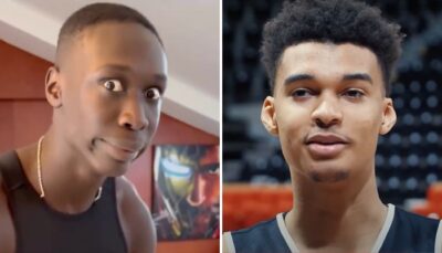 NBA – La photo virale de Victor Wembanyama (2m21) et Khaby Lame, star des réseaux sociaux !