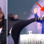 Chez CLIQUE, Cédric Doumbé lâche un high kick à Mouloud Achour ! (vidéo)