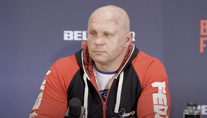 Fedor Emelianenko en conférence de presse au Bellator