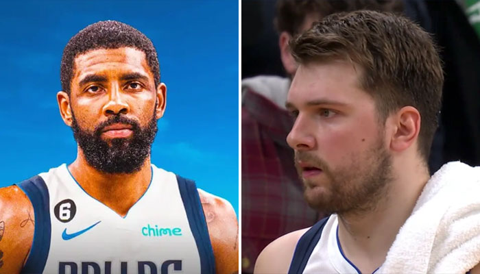 Les stars NBA Kyrie Irving et Luka Doncic sous les couleurs des Dallas Mavericks