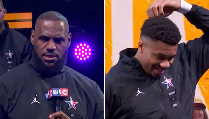 LeBron James et Giannis Antetokounmpo au All-Star Game 2023