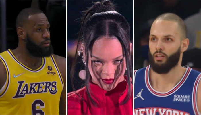 LeBron James, Evan Fournier et Rihanna