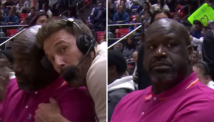 Shaquille O'Neal et Ben Affleck au All-Star Game