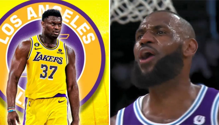 Zion Williamson et LeBron James sous le maillot des Lakers