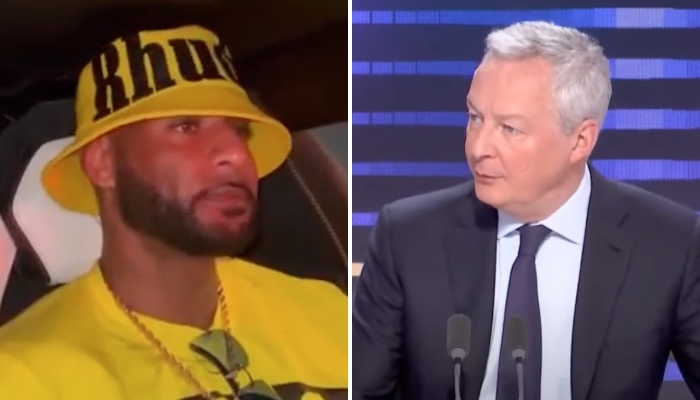 La rappeur Booba et le ministre de l'économie Bruno Le Maire