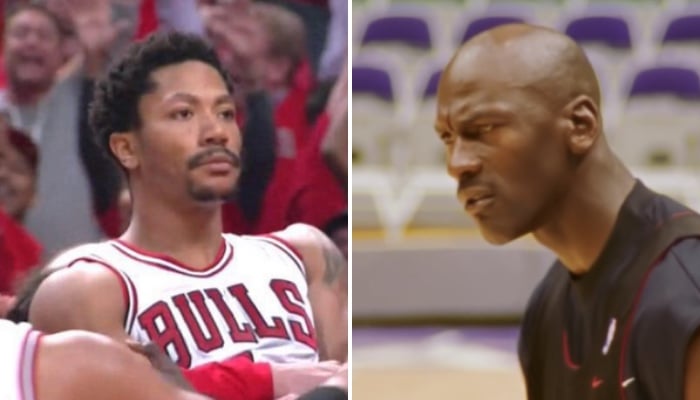 Michael Jordan et Derrick Rose, deux légendes des Bulls de Chicago