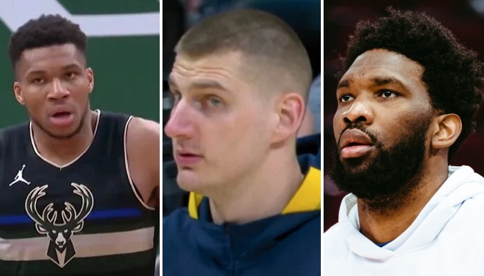 NBA Giannis Antetokounmpo, Nikola Jokic et Joel Embiid