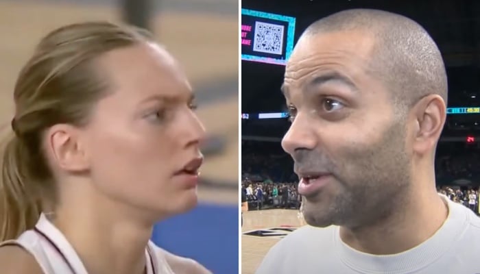 La star de l'ASVEL féminin, Marine Johannès (gauche), et son prédisent, Tony Parker (droite)