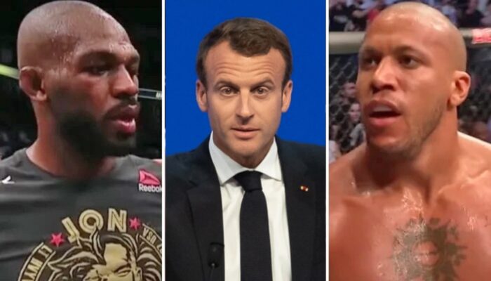 Jon Jones, Emmanuel Macron et Ciryl Gane