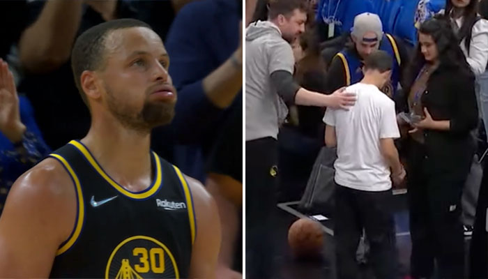 Steph Curry touche un ado après un mauvais tir