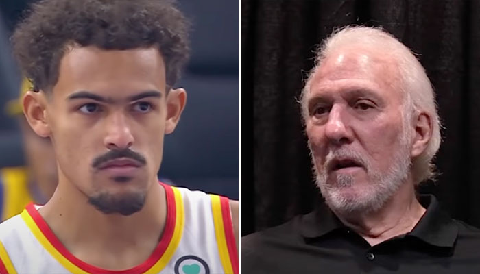 Trae Young et Gregg Popovich