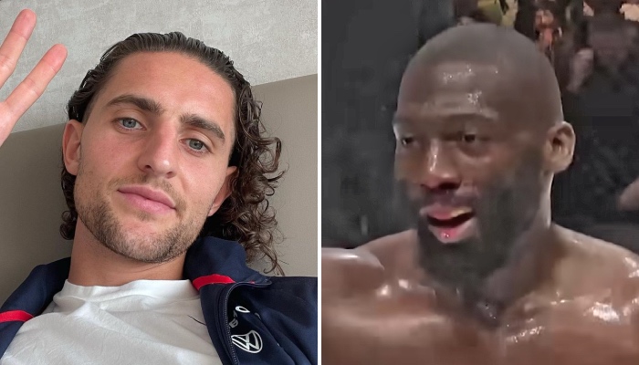 Le footballeur international Adrien Rabiot (gauche) et le combattant de MMA Cédric Doumbé (droite)