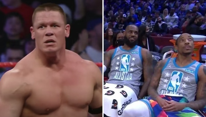 NBA John Cena, LeBron James et DeMar DeRozan