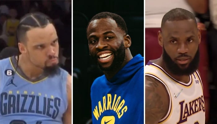 Draymond Green des Warriors, Dillon Brooks des Grizzlies, et LeBron James des Lakers