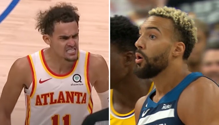 Rudy Gobert et Trae Young, deux All-Stars en NBA, avec les Hawks et les Timberwolves